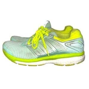 Adidas supernova glide boost 7 Running Shoes Women Size 9 1/2 neon lime yellow